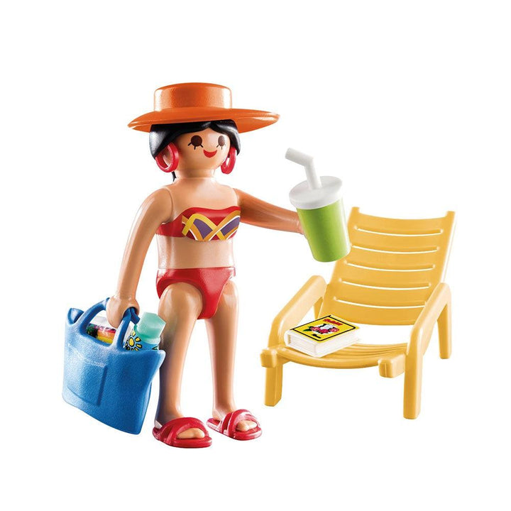 פליימוביל 70300 נערת חוף וכיסא שיזוף - Playmobil - צעצועים ילדים ודרקונים