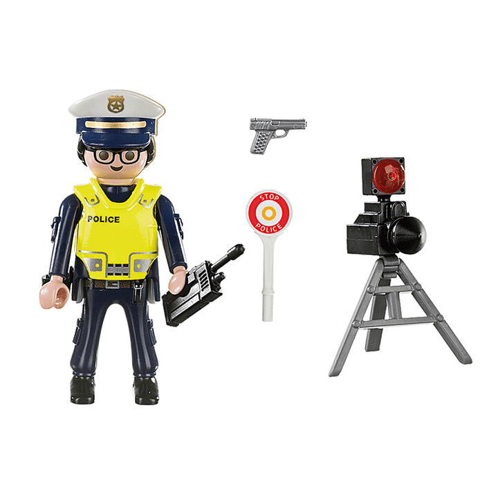 פליימוביל 70305 שוטר עם מכמונת מהירות - Playmobil - צעצועים ילדים ודרקונים