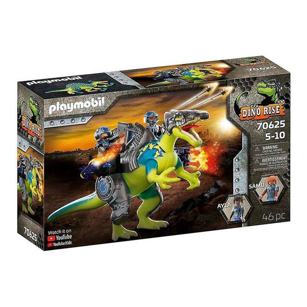 פליימוביל 70625 הרפתקאות הדינוזאורים: ספינוסאורוס כוח ההגנה הכפול - Playmobil - צעצועים ילדים ודרקונים