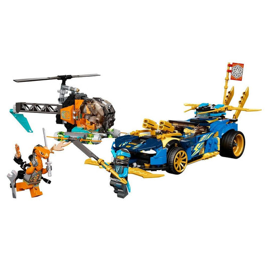 לגו נינג'גו 71776 מכונית המירוץ של ג'אי וניה (LEGO 71776 Jay and Nya's Race Car EVO) - צעצועים ילדים ודרקונים