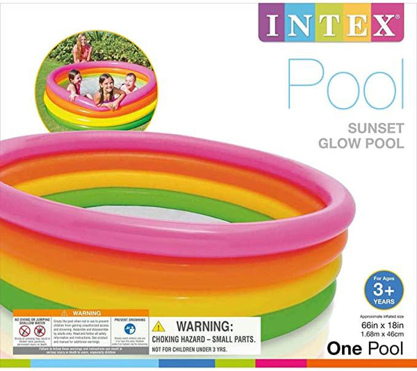 בריכה עגולה צבעי גלידה קוטר 1.68 ס"מ - INTEX - צעצועים ילדים ודרקונים