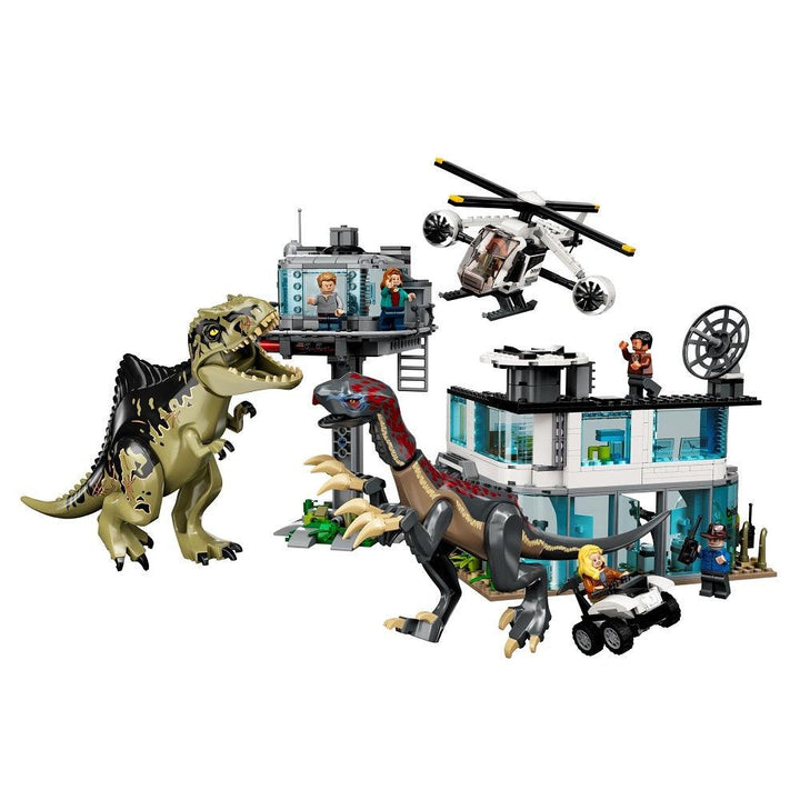 לגו 76949 מתקפת הדינוזאורים (LEGO Jurassic World 76949 Giganotosaurus and Therizinosaurus Attack) - צעצועים ילדים ודרקונים