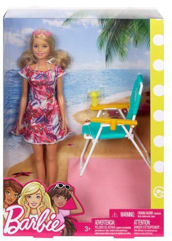 בובת ברבי חוף ים כולל כיסא - Barbie - צעצועים ילדים ודרקונים