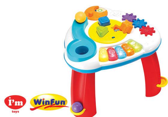 שולחן פעילות כדורים +השחלת צורות - WinFun - WinFun - ילדים ודרקונים