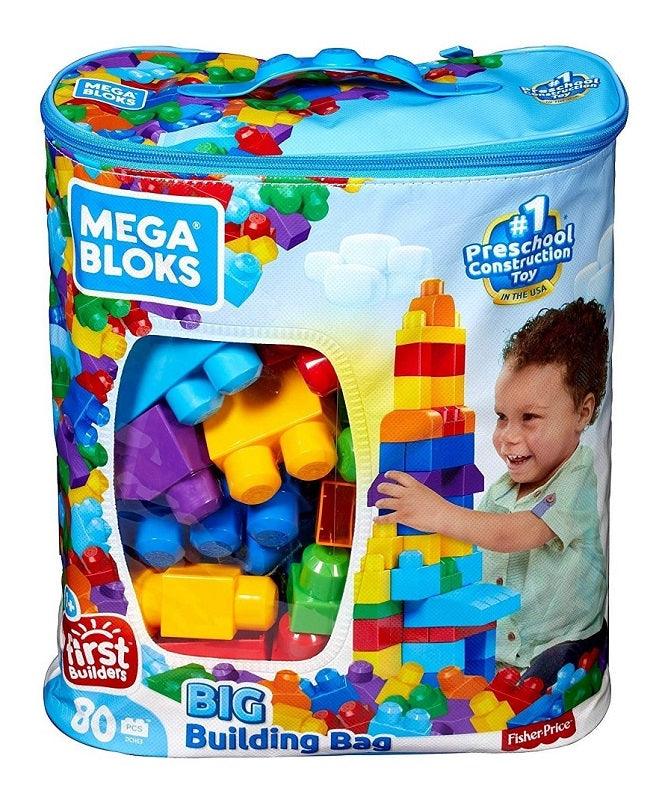 מגה בלוקס 80 חלקים - Mega Bloks Big Building Bag - צעצועים ילדים ודרקונים