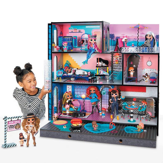 בית בובות מעץ לול 85+ הפתעות - LOL Surprise House - צעצועים ילדים ודרקונים