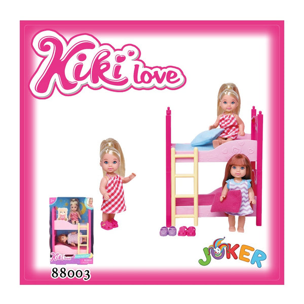בובת קיקי עם מיטת קומותיים וחברה - KIKI