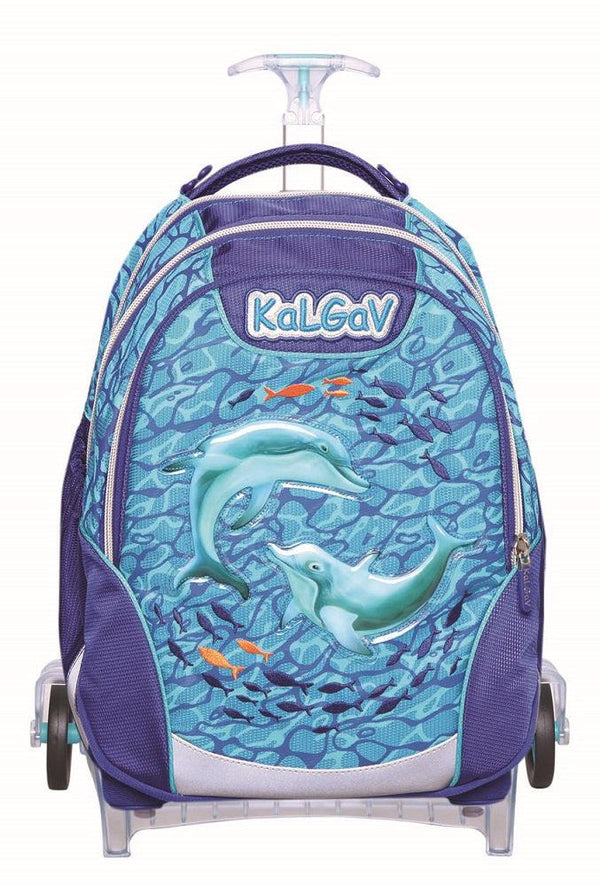תיק קל גב X-Bag Trolley - דולפינים כחול/נייבי - צעצועים ילדים ודרקונים