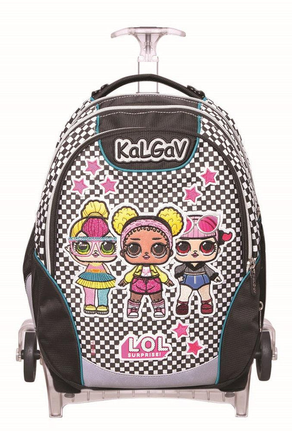 תיק קל גב X-Bag Trolley - LOL שחור/לבן - צעצועים ילדים ודרקונים