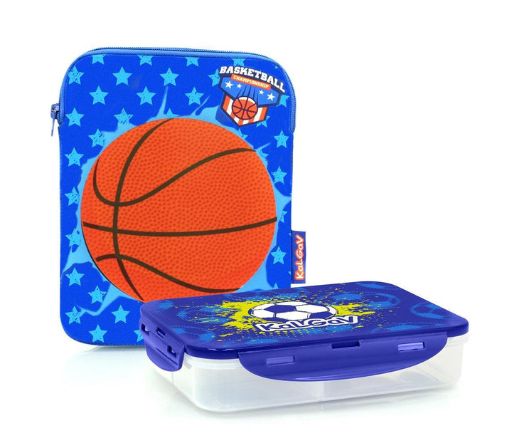 קופסת אוכל ותיק טרמי קל גב - כדורסל - צעצועים ילדים ודרקונים