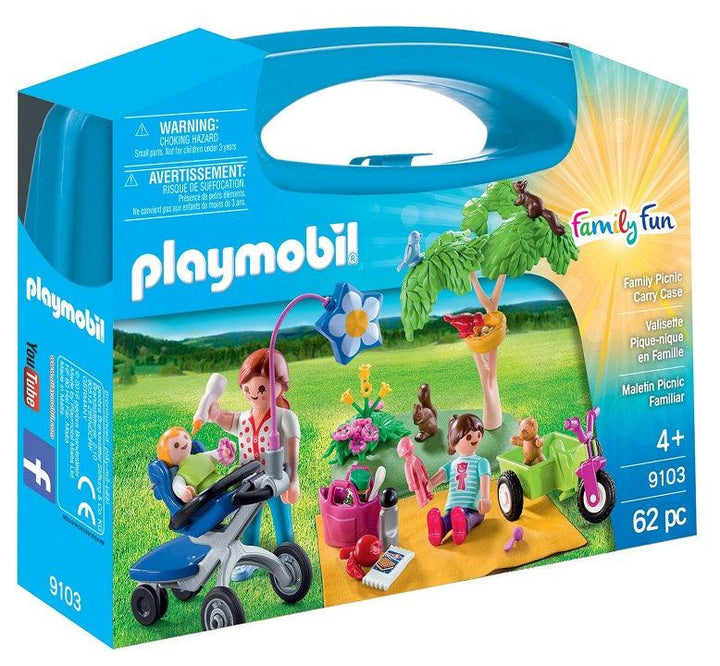 Playmobil פליימוביל מזוודת פיקניק משפחתי 9103 - צעצועים ילדים ודרקונים
