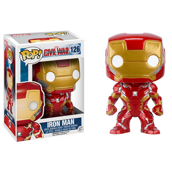 בובת פופ איירון מן מלחמת האזרחים - Funko Pop 126 Iron Man Civil War