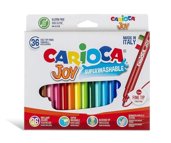 סט 36 טושים דקים רחיצים לילדים JOY CARIOCA - צעצועים ילדים ודרקונים