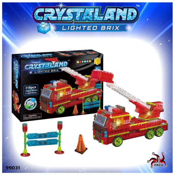 משאית כיבוי אש אורות להרכבה 318 חלקים - CRYSTALAND - צעצועים ילדים ודרקונים