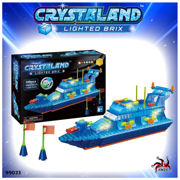 ספינה אורות להרכבה 309 חלקים - CRYSTALAND - צעצועים ילדים ודרקונים
