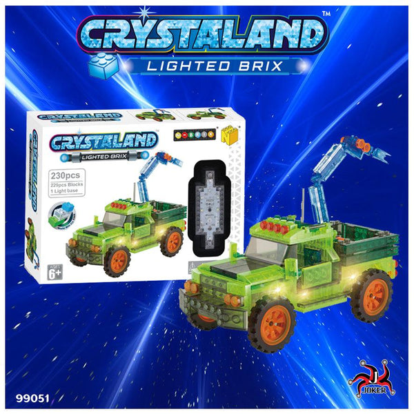 מכונית מנוף אורות להרכבה 230 חלקים - CRYSTALAND - צעצועים ילדים ודרקונים