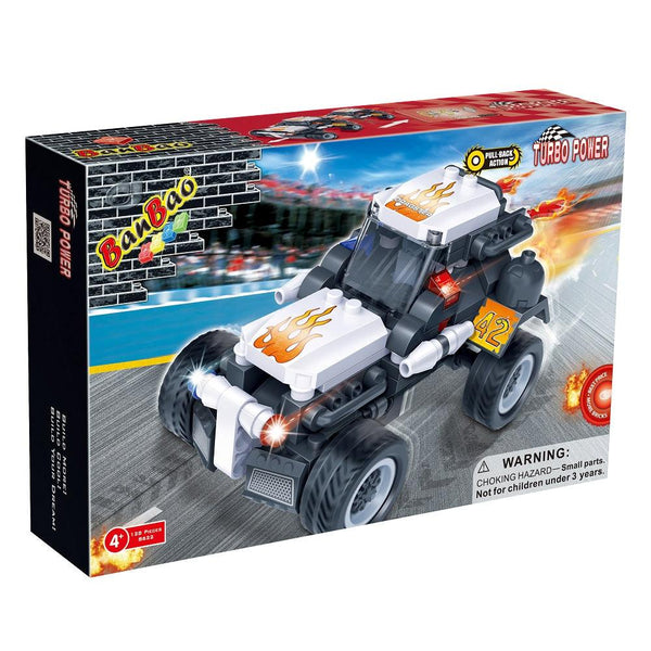 בנבאו מכונית מרוץ לבנה - Banbao - צעצועים ילדים ודרקונים