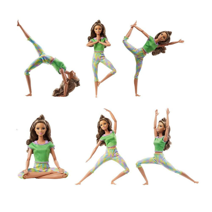 בובת ברבי גמישה חולצה ירוקה - Barbie - צעצועים ילדים ודרקונים