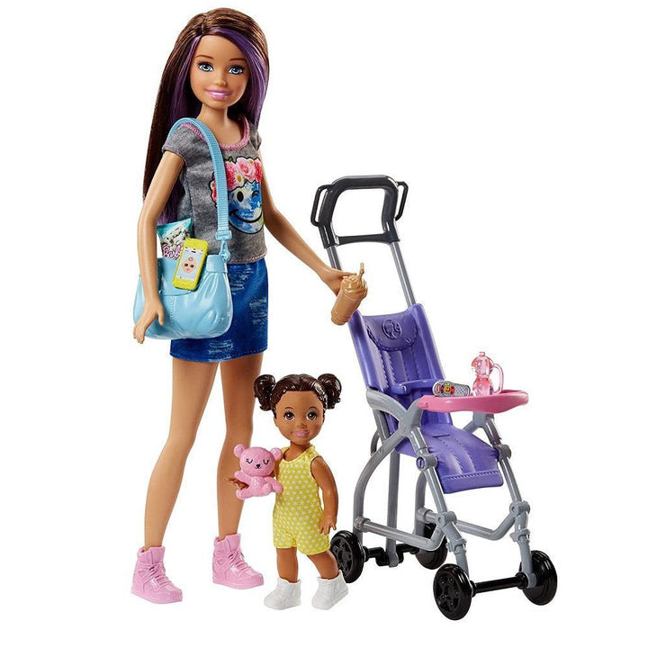 ברבי בייביסיטר עם עגלה - Barbie SKipper - צעצועים ילדים ודרקונים