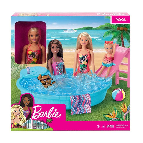 בובת ברבי כולל בריכה - Barbie pool set - צעצועים ילדים ודרקונים