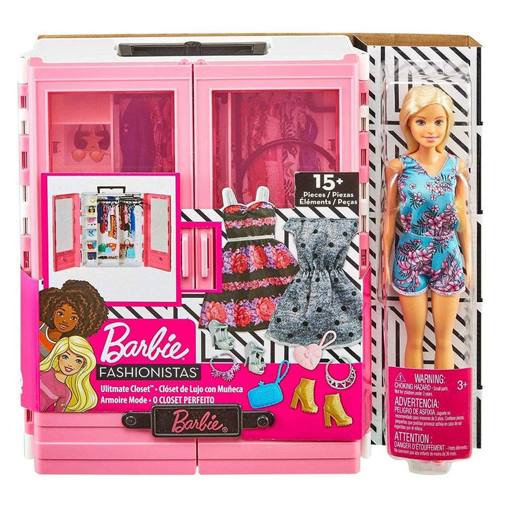 בובת ברבי ארון בגדים - Barbie - צעצועים ילדים ודרקונים