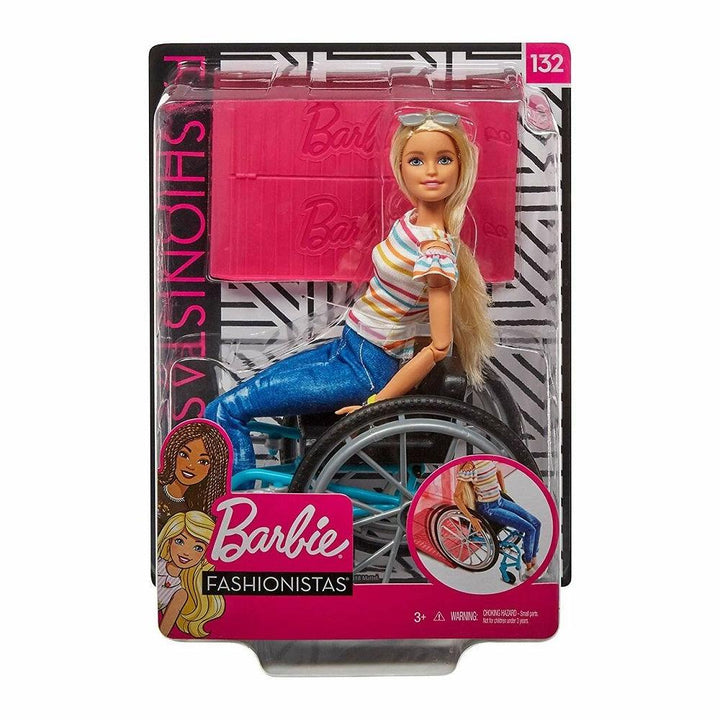 בובת ברבי כיסא גלגלים כולל רמפה - Barbie - צעצועים ילדים ודרקונים