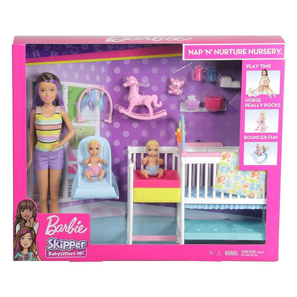 סט ברבי בייביסיטר חדר תינוקות - Barbie - צעצועים ילדים ודרקונים