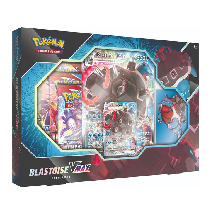 מארז קלפי פוקימון בלסטויז ערכת קרב - Blastoise VMAX Battle Box - צעצועים ילדים ודרקונים