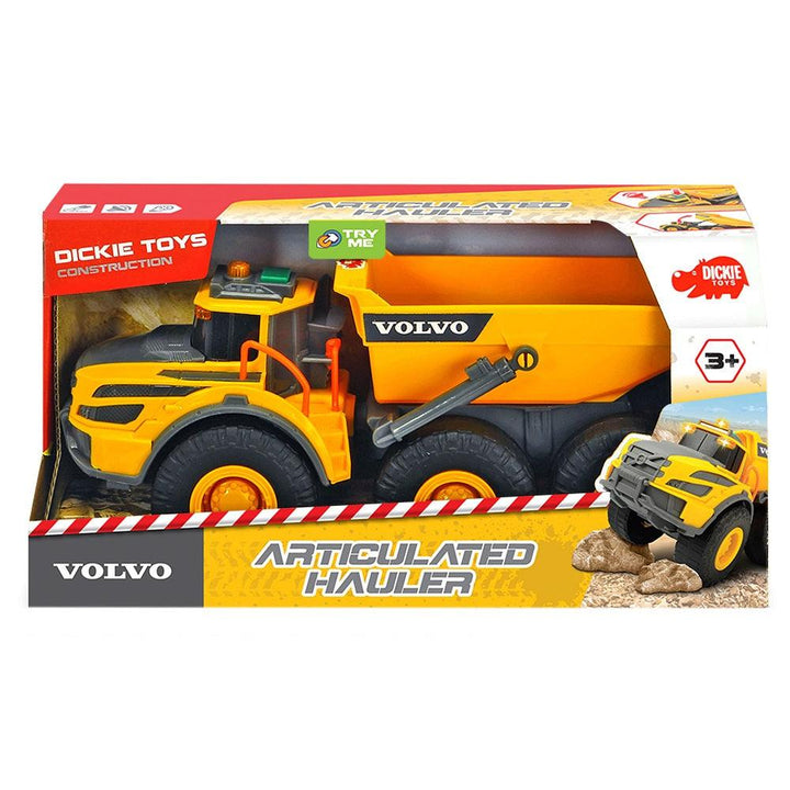 משאית עפר וולוו כולל אורות וצלילים - Dickie Toys - צעצועים ילדים ודרקונים