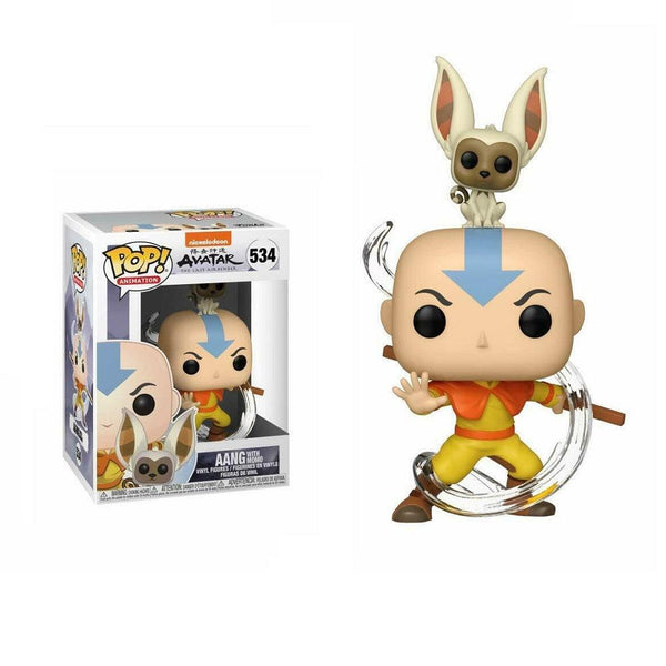 בובת פופ אווטאר אנג כולל מומו - Funko Pop Aang and Momo 534 Avatar - צעצועים ילדים ודרקונים