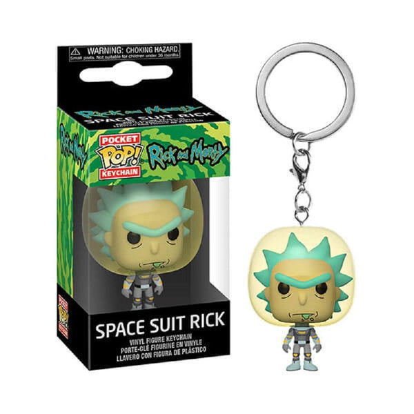 מחזיק מפתחות פופ ריק בחליפת חלל - Funko Pop Keychain Space Suit Rick - צעצועים ילדים ודרקונים