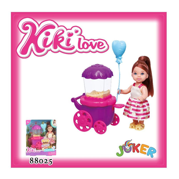 בובת קיקי עם עגלת פופקורן - KIKI - צעצועים ילדים ודרקונים