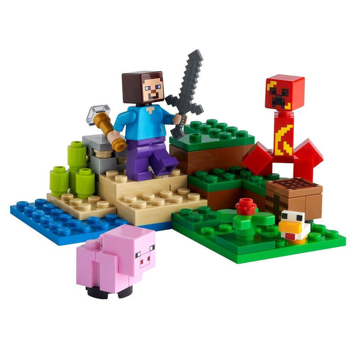 לגו מיינקראפט המארב של הקריפר (LEGO 21177 The Creeper Ambush Minecraft) - צעצועים ילדים ודרקונים