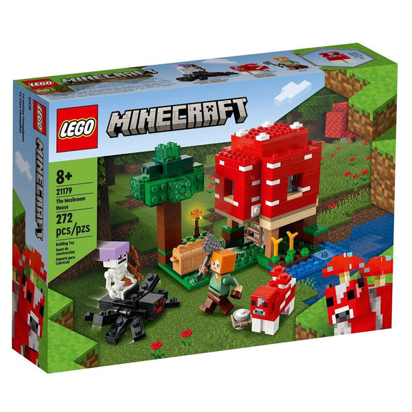 לגו מיינקראפט בקתת הפטרייה (LEGO 21179 The Mushroom House Minecraft) - צעצועים ילדים ודרקונים