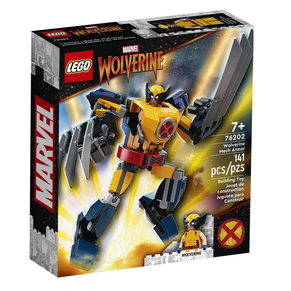 לגו מארוול רובוט משוריין של וולברין (LEGO 76202 Wolverine Mech Armor) - צעצועים ילדים ודרקונים