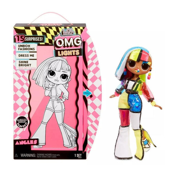 בובת לול אופנה זוהרת בחושך - LOL Surprise OMG Lights Angles Fashion Doll - צעצועים ילדים ודרקונים