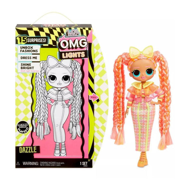 בובת לול אופנה זוהרת בחושך - LOL Surprise OMG Lights Dazzle Fashion Doll - צעצועים ילדים ודרקונים