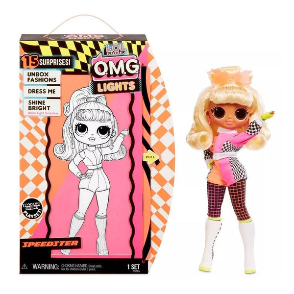 בובת לול אופנה זוהרת בחושך - LOL Surprise OMG Lights Speedster Fashion Doll - צעצועים ילדים ודרקונים