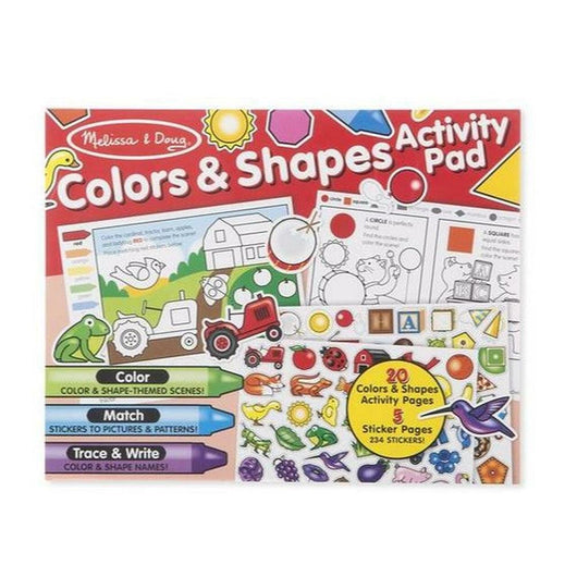 חוברת יצירה ומדבקות צבעים וצורות מבית Melissa and Doug - צעצועים ילדים ודרקונים