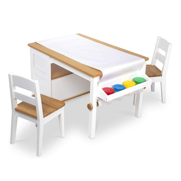שולחן יצירה כולל שני כיסאות לציור ומשחק מבית Melissa and Doug - צעצועים ילדים ודרקונים