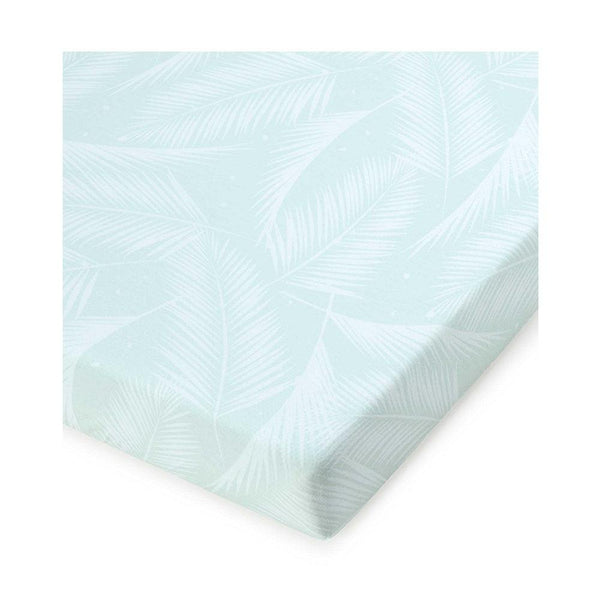 סדין כותנה למיטת תינוק טרופי מנטה - Nino - צעצועים ילדים ודרקונים