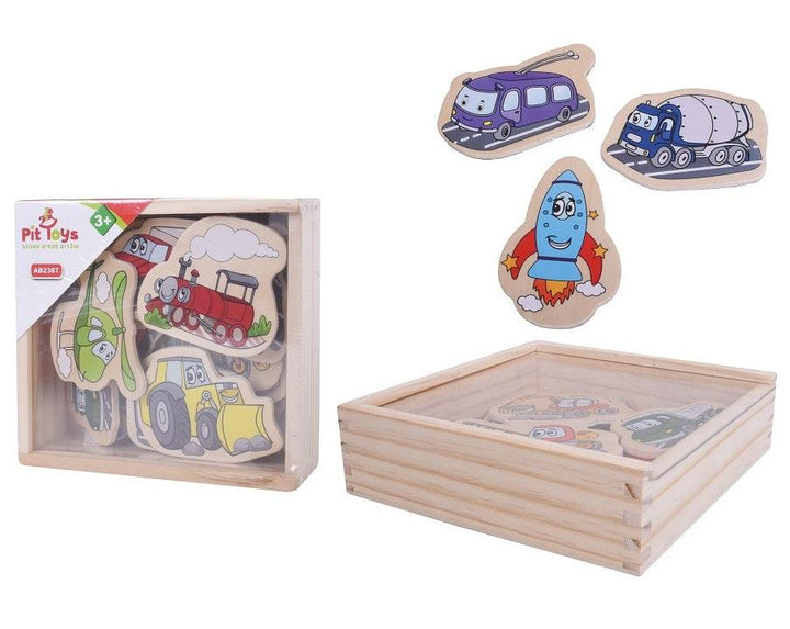 קופסת מגנטים כלי תחבורה - Pit Toys - צעצועים ילדים ודרקונים