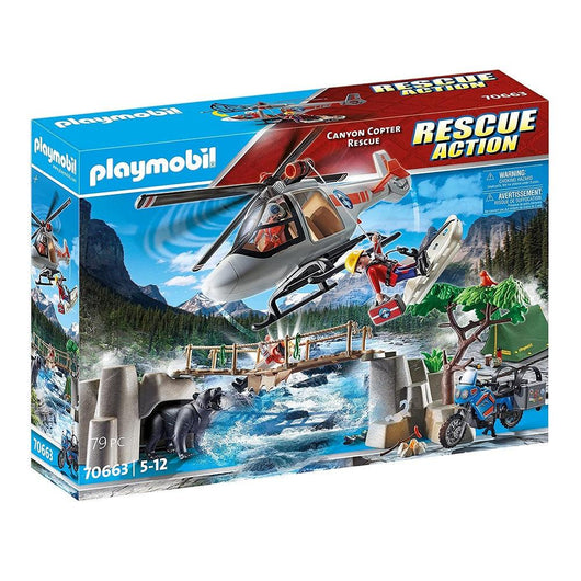 Playmobil פליימוביל 70663 חילוץ והצלה: חילוץ אווירי - 70663 - צעצועים ילדים ודרקונים