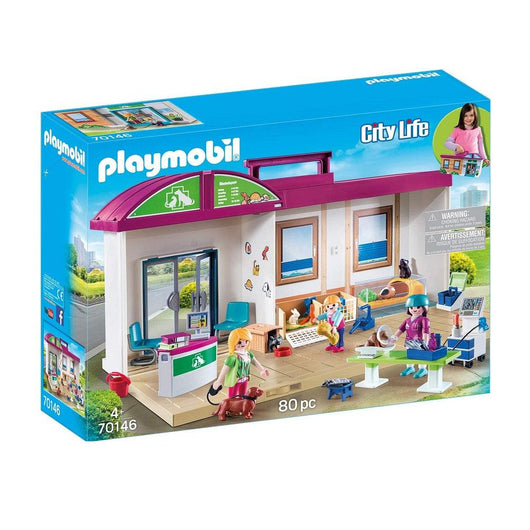 Playmobil פליימוביל 70146 מרפאה וטרינרית מארז נשיאה - 70146 - צעצועים ילדים ודרקונים