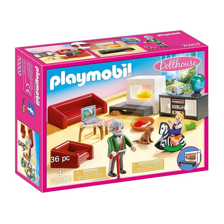 Playmobil פליימוביל 70207 בית בובות: סלון מודרני - 70207 - צעצועים ילדים ודרקונים