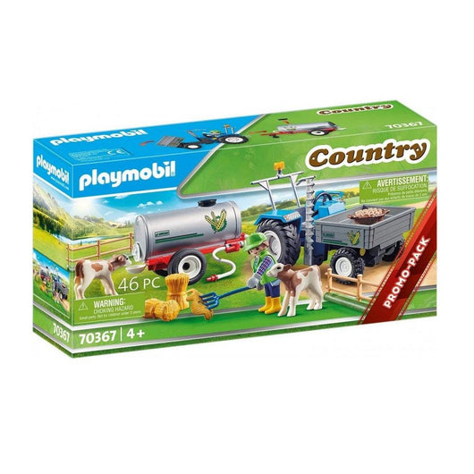 Playmobil פליימוביל 70367 טרקטור עם מיכלית מים - 70367 - צעצועים ילדים ודרקונים
