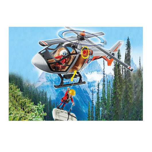 Playmobil פליימוביל 70663 חילוץ והצלה: חילוץ אווירי - 70663 - צעצועים ילדים ודרקונים