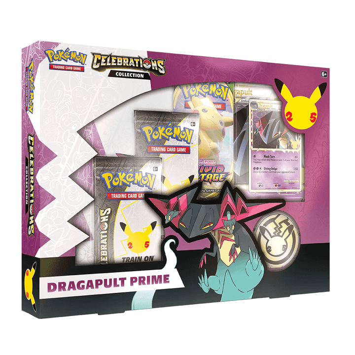 מארז דלוקס קלפי פוקימון דרגאפולט פריים - Pokemon Dragapult Prime Celebrations Collection - צעצועים ילדים ודרקונים
