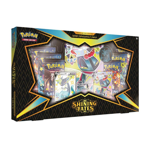 מארז פרימיום קלפי פוקימון זוהרים דראגפולט - Shiny Dragapult VMAX Premium Collection - צעצועים ילדים ודרקונים