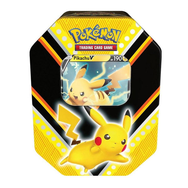 מארז קלפי פוקימון פיקאצ'ו V באריזת פח - Pokemon TCG: V Powers Tin Pikachu V - צעצועים ילדים ודרקונים
